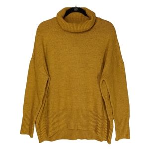 WILLIAM RAST Alpaca Blend Mustard Yellow Turtleneck Long Sleeve Sweater L NWT